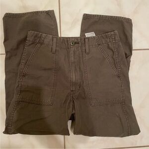 Levi’s Women’s Ribcage Straight Pants – W29 L27 – Olive Green (Water<Less®)